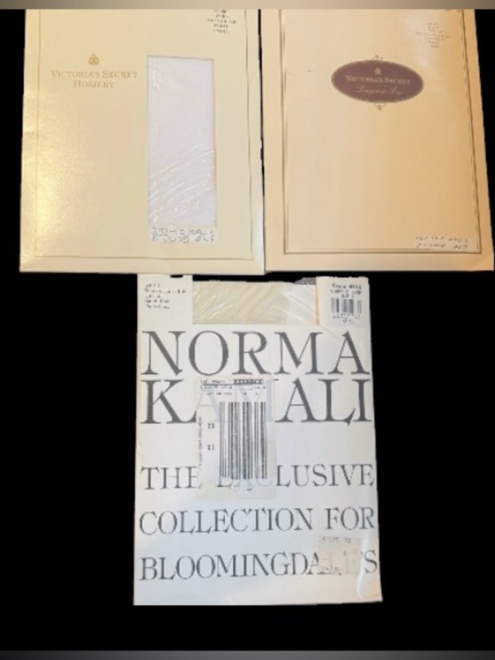 Pantyhose Lot of 3 - Two Victoria's Secret & One Norma Kamali Size Small